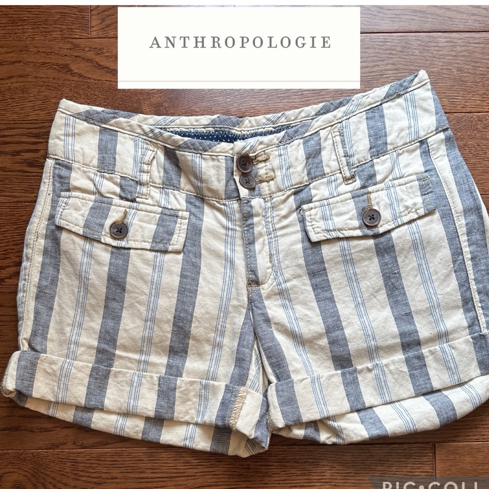 Anthropologie hei hei shorts w railroad style striping. Great condition